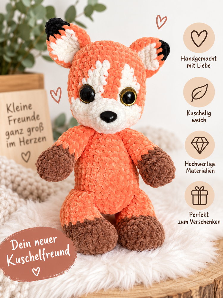 Liebevoller kuscheliger Fuchs