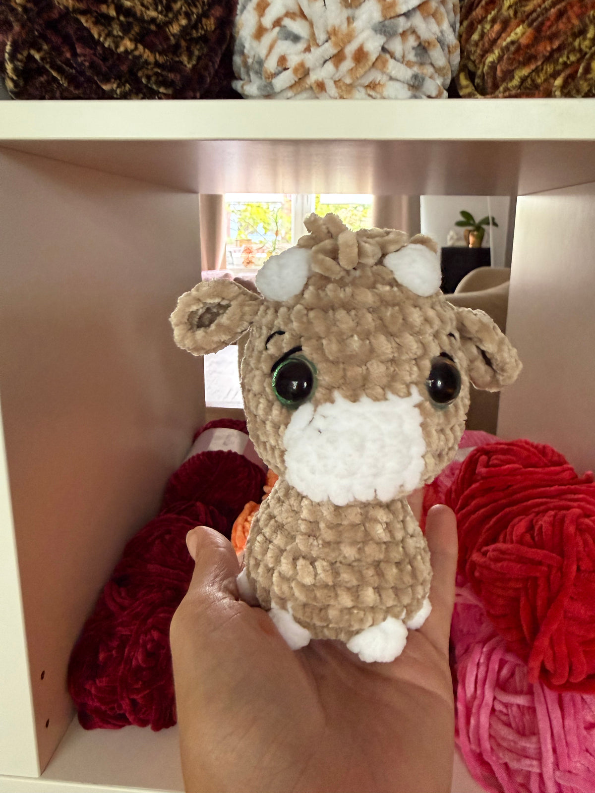 Mini Kuh Kuscheltier – handgemacht mit Liebe
