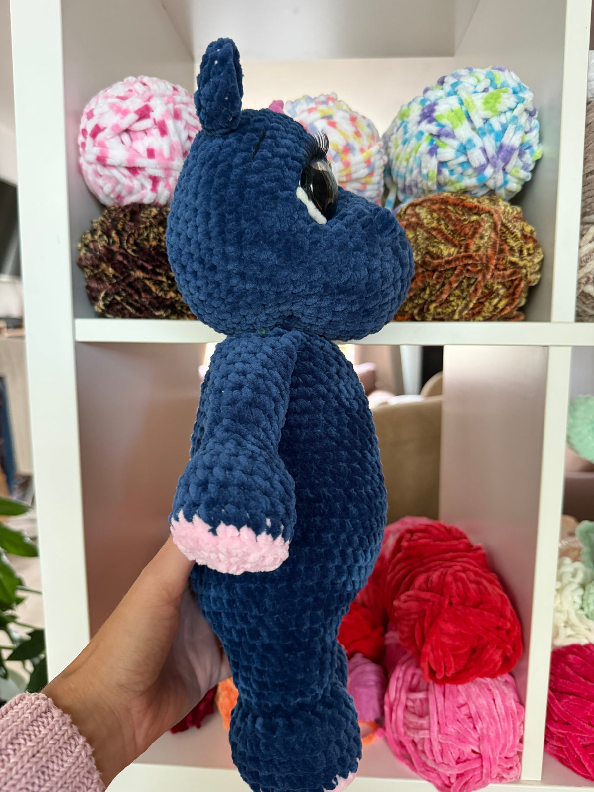 Handgemachtes Nilpferd Kuscheltier – mit Liebe gehäkelt